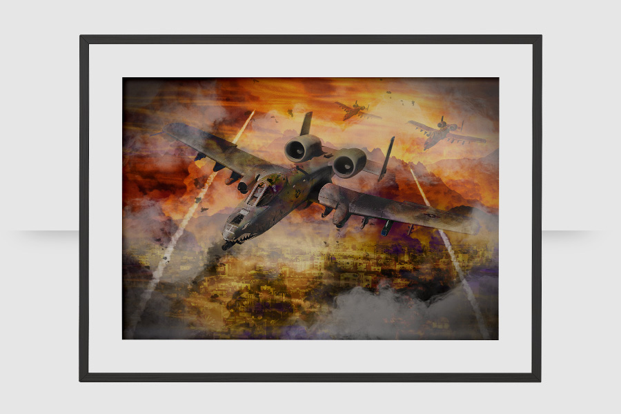 Multi layered photoshop rendering
of A-10 Thunderbolt - The Tankbuster